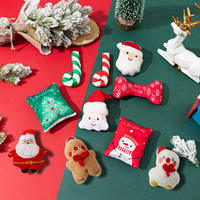 Jouets à mâcher pour chien en peluche, tendance, mignons, de dessin animé, pour Noël, avec son de bavardage, résistants aux griffures et aux morsures, durables