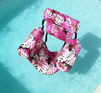 Colchoneta Flotante Inflable Plegable Portátil para Piscina, Compacta para Fácil Almacenamiento y Transporte a la Piscina