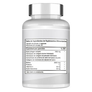 120 Capsules de Collagène Multi-Types I, II, III, V, X et Biotine – Complexe Multi-Collagène 5 Types – Supplément de Protéines Hydrolysées d'Origine Alimentaire - Product Image 5