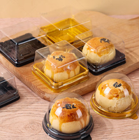 Boîte d'emballage alimentaire rectangulaire en PET écologique pour dessert, gâteau, sushi, salade, pain avec impression personnalisée