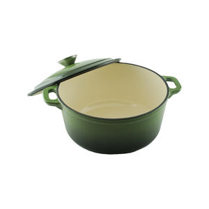 Casserole <span class=keywords><strong>en</strong></span> métal de four hollandais <span class=keywords><strong>en</strong></span> <span class=keywords><strong>fonte</strong></span> d'émail vert personnalisable de <span class=keywords><strong>26</strong></span> <span class=keywords><strong>cm</strong></span> de ChuiHua avec revêtement émaillé pour la cuisson - Product Image 3