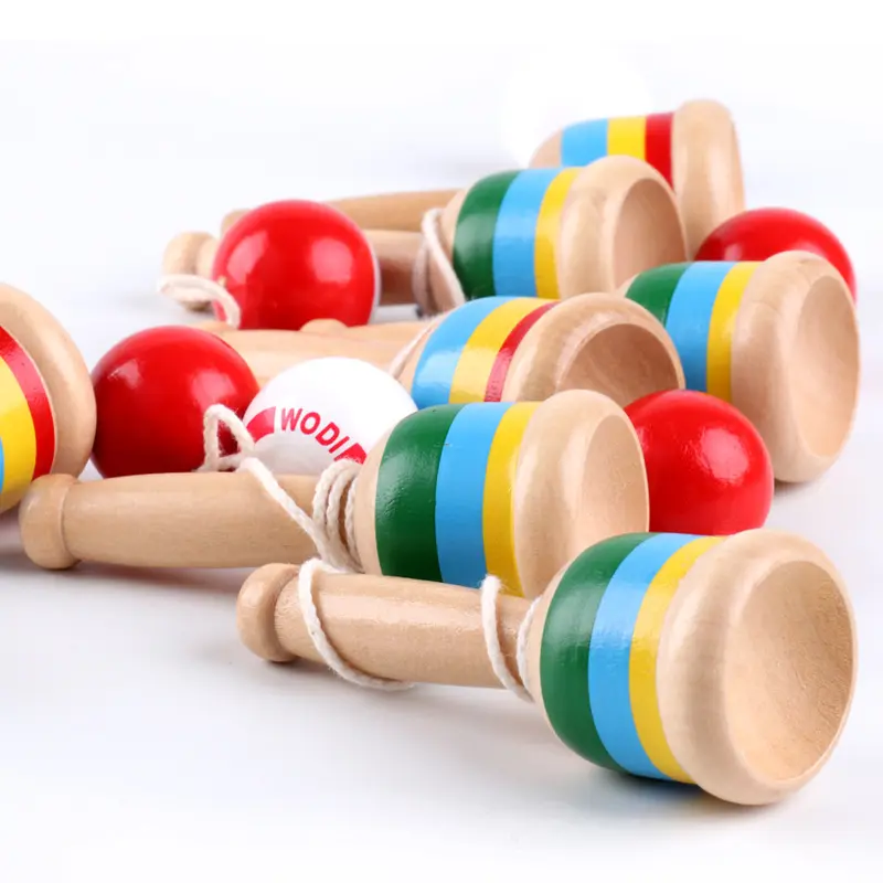 Pré-escolar Educacional Mão-olho Coordenação De Madeira Tradicional Competitivo Jogo Competição Interação Habilidade Catching Cup Brinquedos
