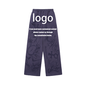 Pantalones Deportivos con Estampado Completo de Tatuajes Dibujados a Mano, Estilo Y2K, Holgados, para Correr, para <span class=keywords><strong>Hombre</strong></span> y Mujer, Casuales - Product Image 2