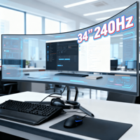 Moniteur de jeu incurvé 27 pouces 144 Hz 2K, écran LED prêt pour 4K pour PC de bureau, prix de gros bas