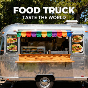 Populaire Street Mini Food Truck Fast Food Van Hot Dog Café Remorque De Nourriture Avec Cuisine Complète - Product Image 3