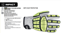 Gants de travail de sécurité anti-impact Portwest A745 ANSI/ISEA niveau de résistance à la coupure 6 EN388 déchirure 4 - Gants de travail en cuir de qualité supérieure résistants aux coupures et aux impacts
