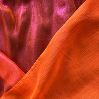 Tissu en Chiffon Froissé Doré Uni de Haute Qualité 5mm pour Robes, Tenues de Soirée, Hauts, Maillots de Bain et Plus Encore