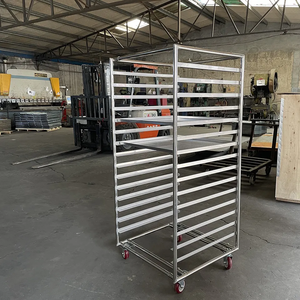 Fabricants personnalisés 6 10 15 16 couches de support pour plateaux de cuisson en aluminium chariot à roulettes supports de boulangerie à vendre - Product Image 2