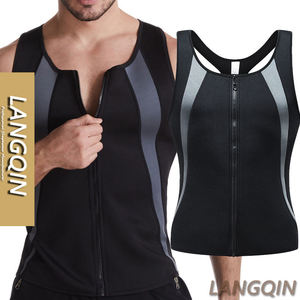 Oferta Especial: Chaleco Moldeador de Cintura con Cremallera para Hombre, Diseño Racerback, Compresión, Soporte Postural para Entrenamiento, Color Negro - Product Image 1