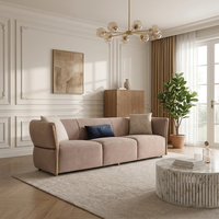 Ensemble de canapé-lit en daim moderne 1+2+3, design modulaire sectionnel, salon, appartement, villa, hôtel, salle de sport, meubles de haute qualité