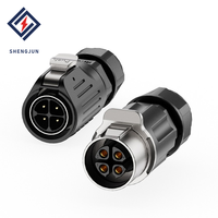 Connecteur d'alimentation circulaire étanche IP68 en alliage de cuivre avec boîtier PBT LP20 250V-500V, fiche aviation 2/3/4/10/12/19/24 broches