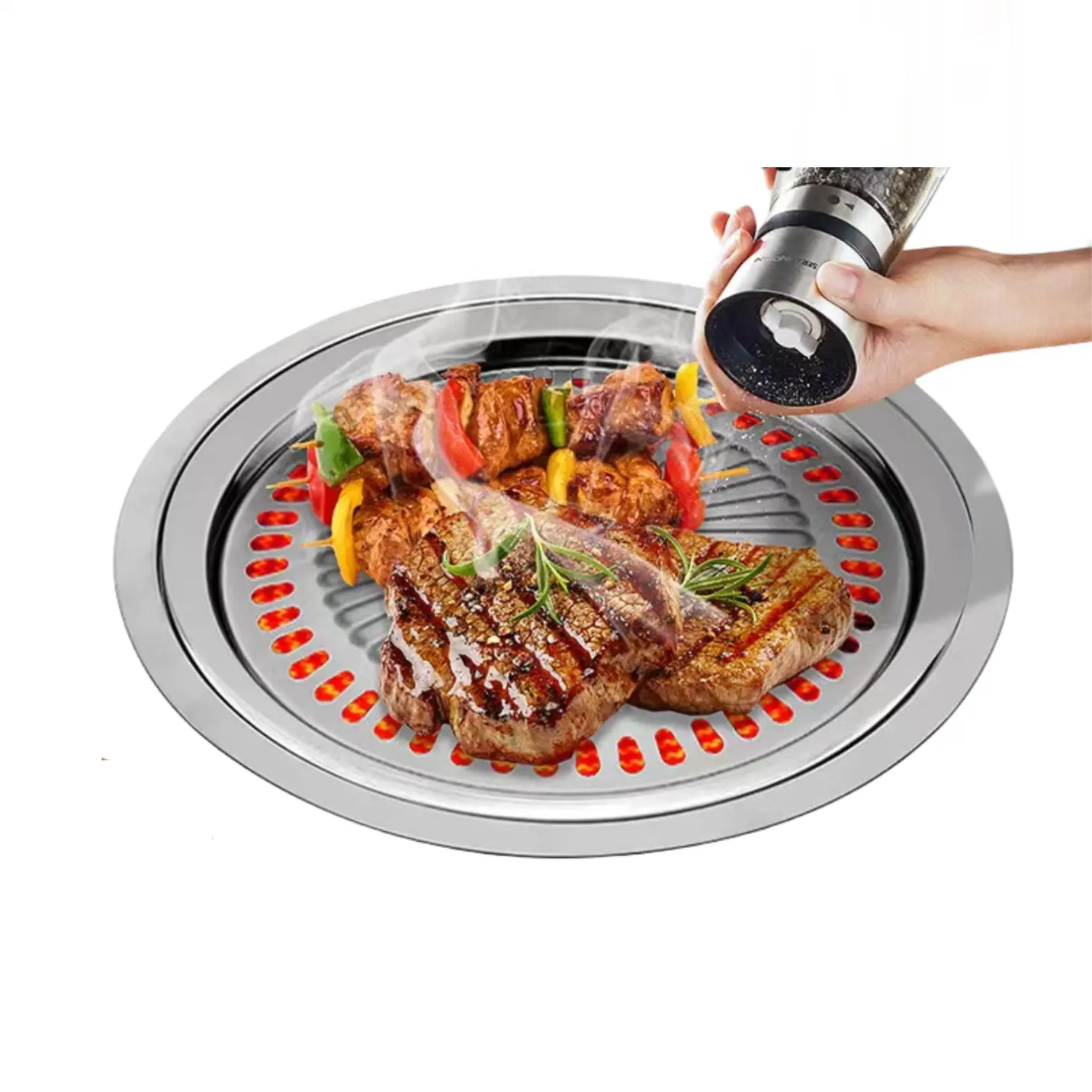 30cm électrique infrarouge cuisinière grill spécial barbecue plateau ménage extérieur barbecue cassette poêle barbecue fournitures cadeaux