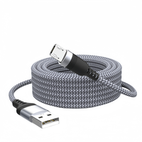Kabel Data pengisi daya Cepat USB mikro 3A kualitas tinggi 3m 5m 10/16.5 kaki tali sinkronisasi kepang kuat untuk penggunaan proyektor mobil perangkat Android