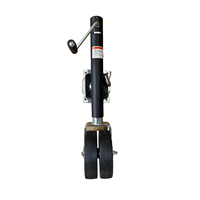 Noir 6 "double roues remorque jockey roue pulvérisation remorque Jack avec support 10" voyage réglable jockey roue pour caravane RV