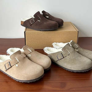 Chaussures mules Birkenstocks unisexes de haute qualité en daim véritable, pantoufles en cuir de luxe, <span class=keywords><strong>sabots</strong></span> légers à enfiler pour femmes et hommes - Product Image 6