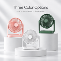 Ventilateur portable rechargeable à clipser, mini ventilateur de bureau, angle réglable, flux d'air silencieux pour la maison et le bureau, OEM ODM, vente en gros