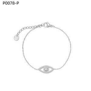 สร้อยข้อมือแฟชั่นประดับเซอร์โคเนีย P0078 สำหรับผู้หญิง เครื่องประดับคุณภาพสูง - Product Image 1