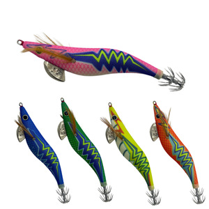 Señuelo de pesca luminoso Night <span class=keywords><strong>Glow</strong></span> Luya Wood Shrimp 3.5 para calamar <span class=keywords><strong>EGI</strong></span> JIG con anzuelo - Product Image 1