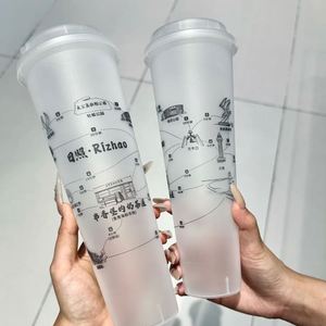 1000ml 32oz Disposable Custom logo pp clear <b>Plastic</b> <b>Cup</b> Milk Tea Cold <b>Drink</b> Coffee in Mold Labeling <b>Plastic</b> <b>Cup</b> with Lids - Product Image 4