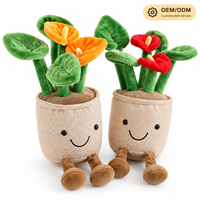 OEM Calla-Lilien-Plüschtier im Topf, individuelles Cartoon-Blumen-Stofftier, weiche Plüsch-Topf-Dekoration für Heimdekoration und Geschenk