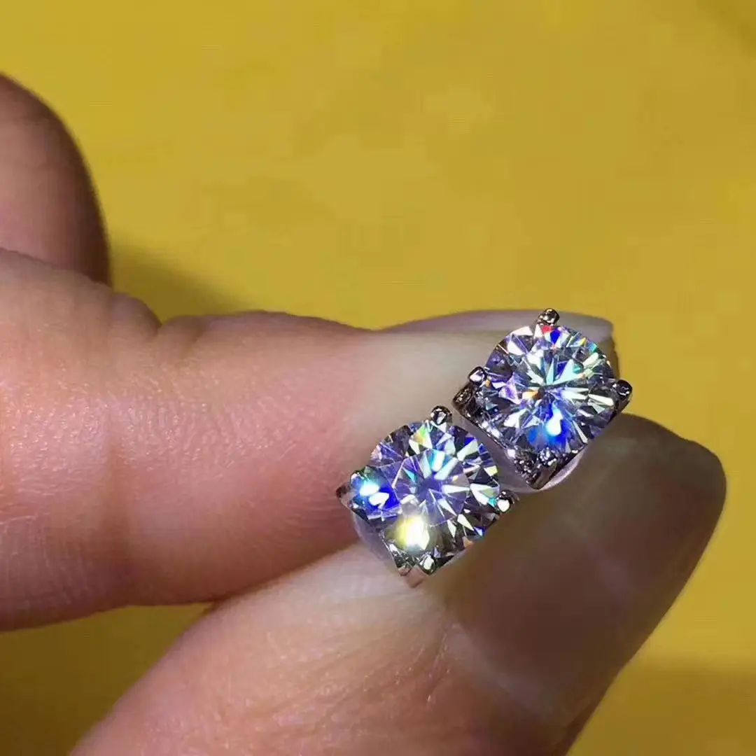 Pendientes de lujo de cristal de diamante Moissanite de suministro de fábrica