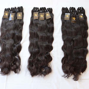 Fournisseur en gros de cheveux indiens bruts non traités, vierges, naturels, double épaisseur, extensions de cheveux humains indiens bruts de temple en lots - Product Image 2