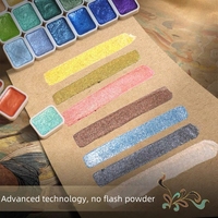 Aquarelle OEM multicolore portable peint 60 couleurs gâteau métallique casseroles en plastique aquarelle pour l'art