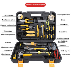 37-Piece Hardware <b>Tool</b> Set - All-in-One Kit for Electrical & Automotive Repairs with Hard Storage Case - Product Image 5