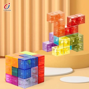 Chengji trẻ em mới sáng tạo tự làm xây dựng từ pha lê khối lập phương đầy màu sắc trong suốt khối Câu Đố cảm giác đồ chơi - Product Image 4