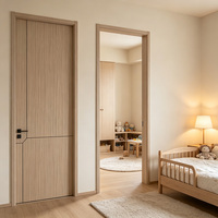 Porte intérieure en bois composite sur mesure, étanche, anti-déformation, panneau MDF, pour villa et salle d'ingénierie