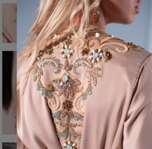 Caftán Marroquí, Hermoso Caftán de Colores, Caftán Tradicional Musulmán, Trabajo con Cuentas de Piedra, Trabajo a Mano, Nuevo Diseño Marroquí 2022 - Product Image 2