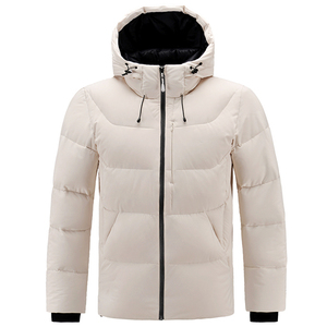 Veste en duvet de canard d'extérieur personnalisée pour hommes, mode Traje De <span class=keywords><strong>Plumon</strong></span>, veste décontractée coupe-vent, vestes rembourrées - Product Image 3
