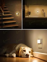 Veilleuse LED LOHAS 0.3W mini, à brancher sur prise murale, carrée, avec capteur automatique crépuscule-aube, pour enfants, bébés, chambre à coucher, salle de bain