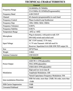 Estación <span class=keywords><strong>de</strong></span> Radio Móvil Luiton LT-5558 <span class=keywords><strong>de</strong></span> 10 Metros 27 MHz para Coche, Alta Potencia Máxima <span class=keywords><strong>de</strong></span> 40W, AM <span class=keywords><strong>FM</strong></span> USB LSB PA CW ECHO, Radioaficionado <span class=keywords><strong>de</strong></span> Largo Alcance - Product Image 3