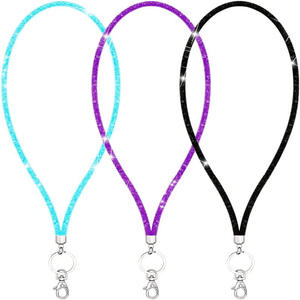 Porte-clés bracelet en strass brillant, cordon de poignet pour femmes, porte-clés en diamant brillant, porte-clés pour clés de voiture, porte-clés pour portefeuille - Product Image 3