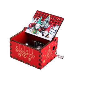 Caja Musical <span class=keywords><strong>de</strong></span> Madera con Temática <span class=keywords><strong>Navideña</strong></span>, Adecuada para Exhibición en Escritorio como Decoración, Regalos Navideños G26-328 - Product Image 6