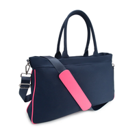 Sac fourre-tout Mahjong avec sangle réglable Carreaux de toile résistants à l'eau Pochette de dés à pois Emballage de Mahjong