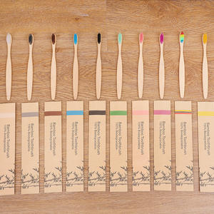 制造商个人护理软天然生态竹一次性生物降解竹酒店牙刷 - Product Image 3