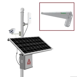 Fuente de alimentación solar para exteriores, panel solar, soporte de montaje en poste, accesorios para montaje en pared y techo, sistema CCTV solar - Product Image 1