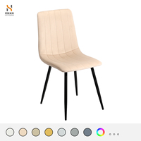 Chaises Salle à Manger Cuisine Bureau nordique Scandinaves moderne Rétro Rembourrée Pieds en Bois de Hêtre Massif Blanc