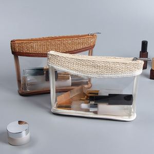BSCI Factory 2023 Nueva Bolsa de Maquillaje Tejida a Mano, Transparente, de Gran Capacidad, Portátil y a la Moda - Product Image 1