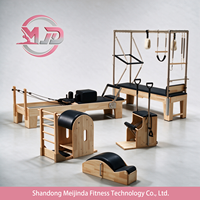 Ensemble complet de Pilates en chêne durable, cinq pièces : Reformer, Cadillac, Table Trapèze, Chaise Wunda, Barrel, Correcteur de colonne vertébrale, Body