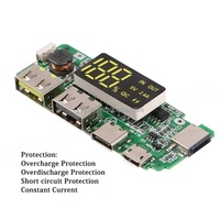 Module de batterie externe à charge rapide 2.4A, carte d'alimentation mobile double USB 2.1A, amplificateur de tension 5V pour batterie lithium 18650