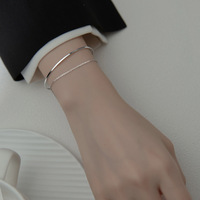 925 bijoux en argent Double couche serpent chaîne Bracelet argent Bracelet main chaîne pour hommes