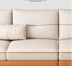 Italiano moderno salón <span class=keywords><strong>tv</strong></span> viendo transversal asientos tres de sofá de cuero de lujo muebles de 3 plazas - Product Image 6