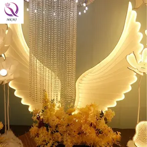 Wedding props art angel tall wings background lighting venue layout props Light Stands For Wedding Walkway Decoration