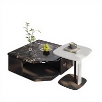 Table basse moderne de luxe en dalle de roche, style minimaliste italien, mobilier de maison, table d'appoint pour salon, table d'angle