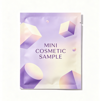 Sachet mat en aluminium à trois soudures, impression personnalisée pour échantillon de soin de luxe