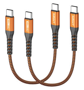 Cable de Datos Retráctil SUNGUY de Nailon Trenzado Tipo-C, 60W 3A, Carga Rápida, Conector de Aleación de Aluminio, Ecológico, Garantía de 3 Años - Product Image 5