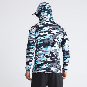 Venta al por mayor de rendimiento personalizado protección UV secado rápido transpirable Sudadera con capucha camisas de pesca poliéster impresión Digital de talla grande UPF50 - Product Image 4